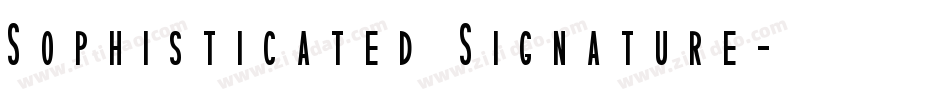 Sophisticated Signature字体转换